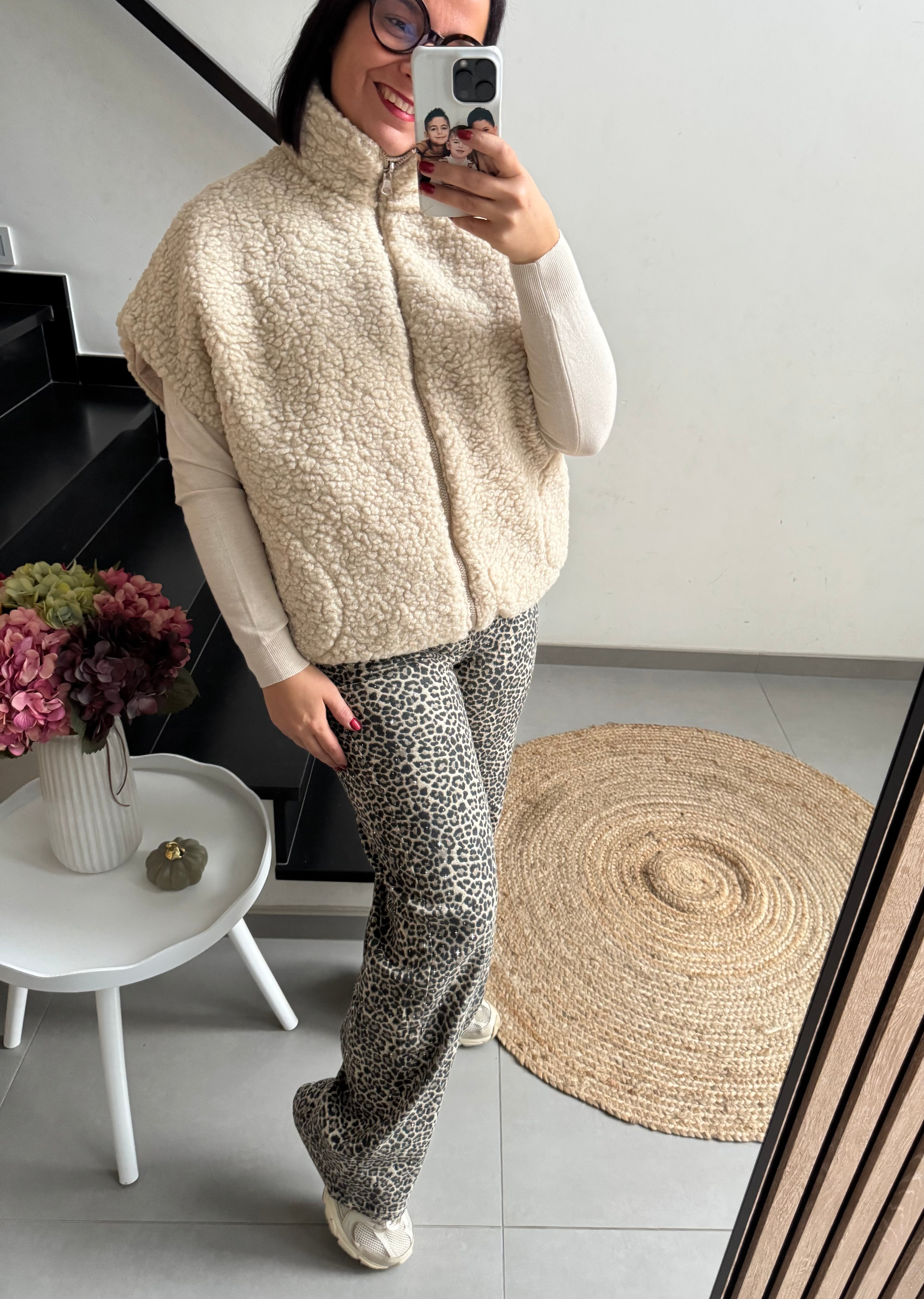 Gilet réversible fourrure